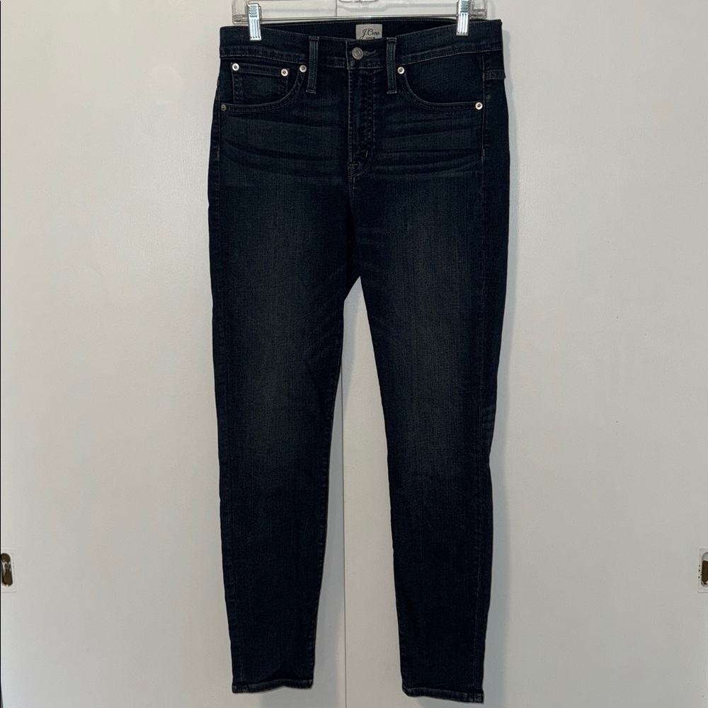 J. Crew 9” Toothpick Skinny Ankle Jeans Dark Wash Stretch Denim Women’s 29
